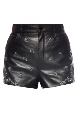 Embroidered leather shorts, zdjęcie 1 Embroidered leather shorts od Saint Laurent